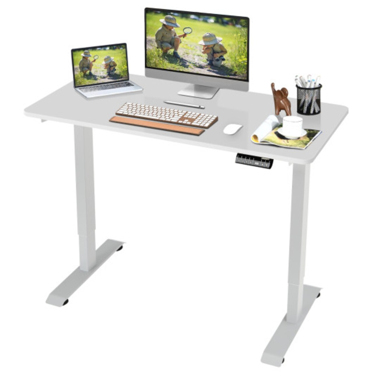 Electric Height Adjustable Standing Desk with Memory Controller